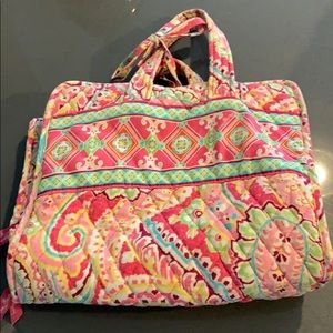 Vera Bradley hanging cosmetic bag in Capri melon